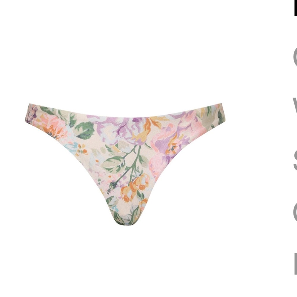 Zimmerman Halliday Skinny Bikini Bottoms Watercolour Floral Size 2